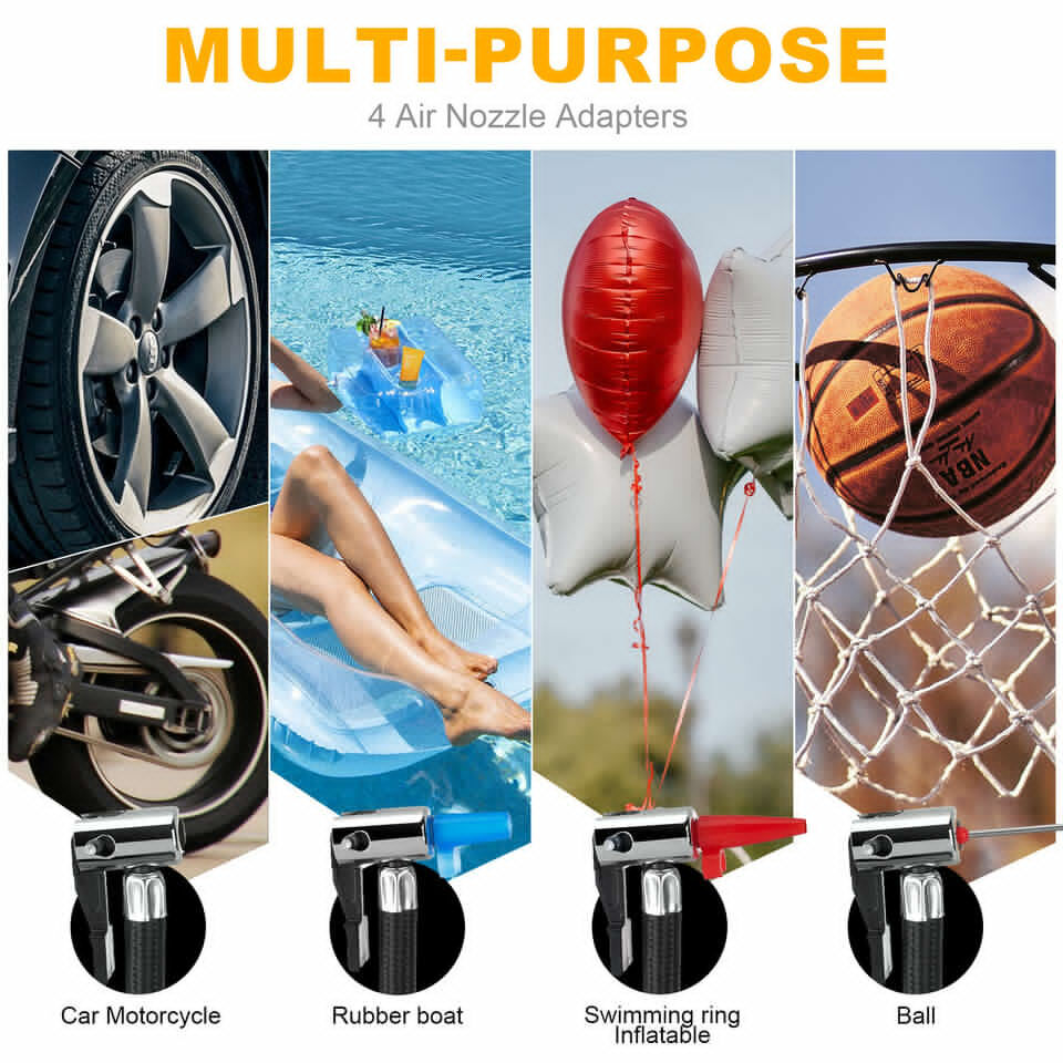 150 PSI Air Compressor Tire Inflator Fits Car Moto Bike Tires Air Pump Portable - Image 5