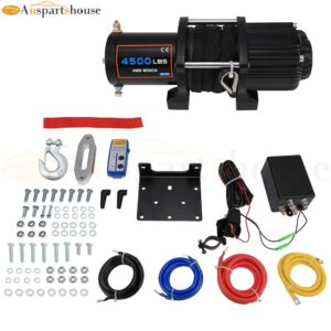 Nuevo cabrestante eléctrico cuerda sintética camión remolque todo terreno 4x4 12 V 4500 lbs-