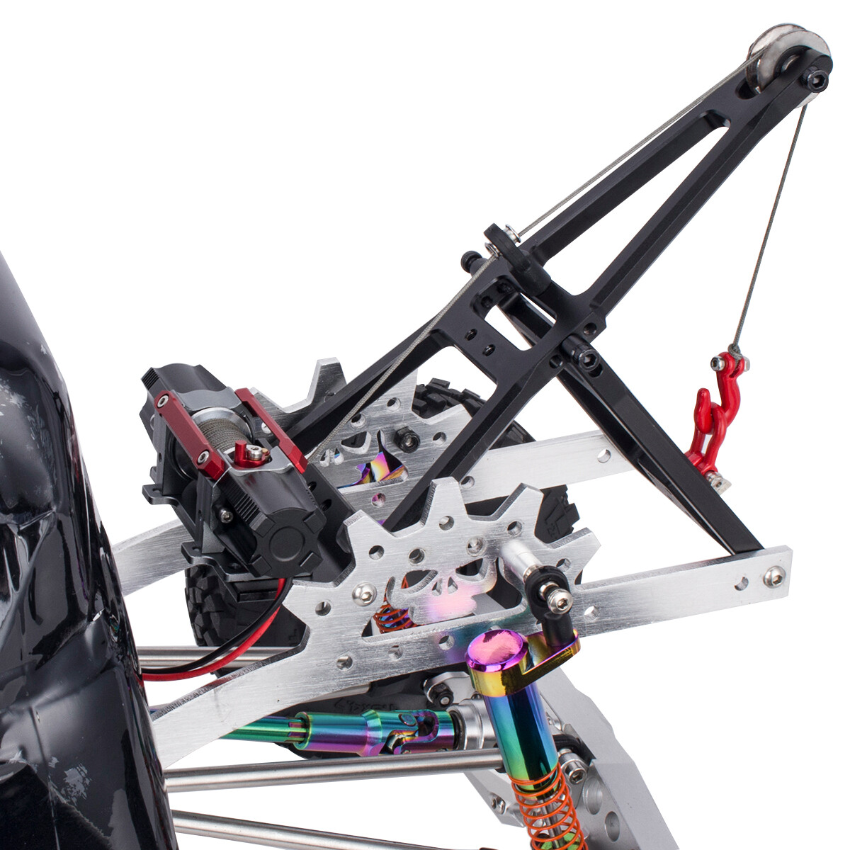 Cabrestante de doble motor para coche de radiocontrol 1/8 1/10 para Traxxas TRX4 Axial SCX10 II SCX10 RC4WD D90- - Image 5
