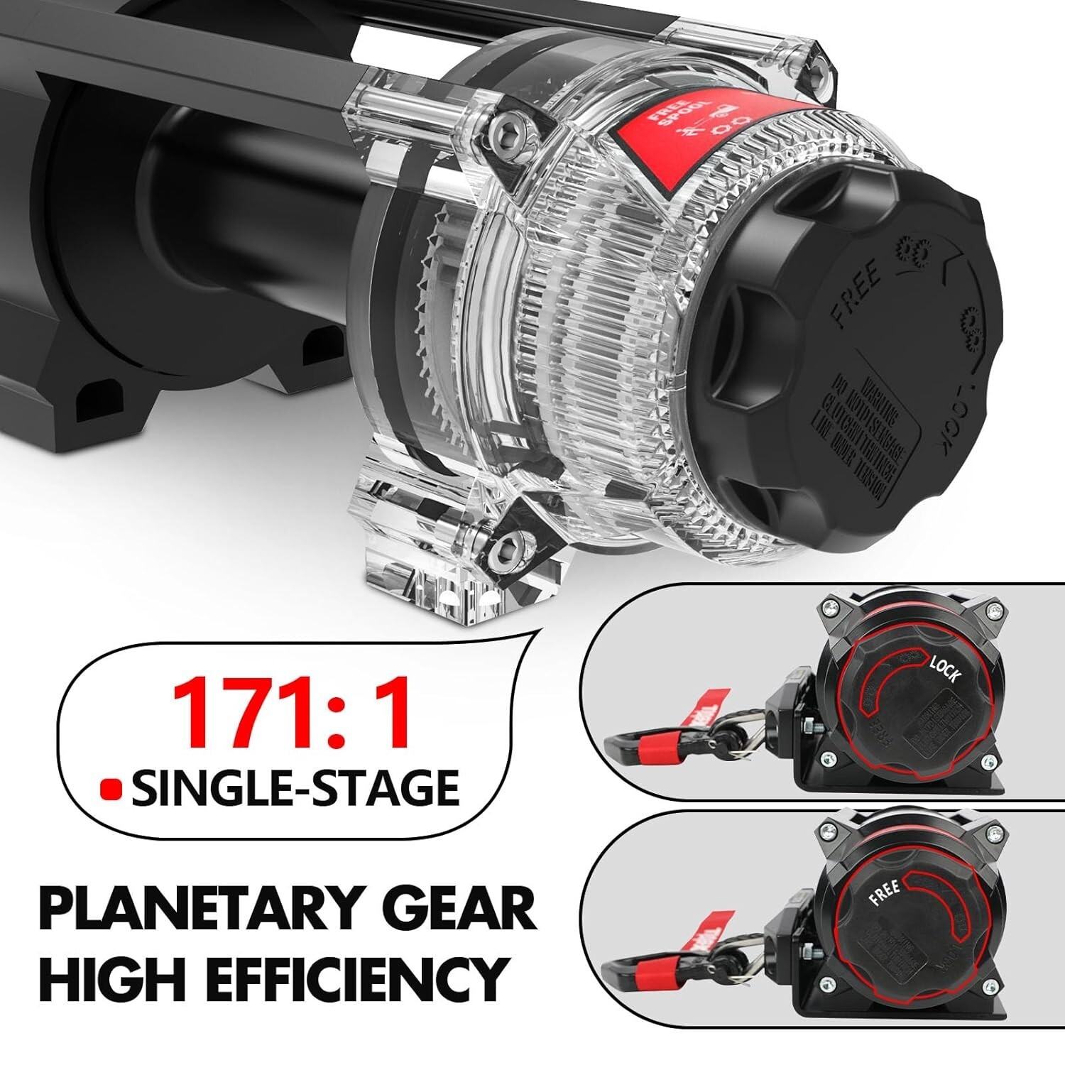 X-BULL Electric Winch 5000lbs ATV Winch 12V Synthetic Rope Trailer UTV 4WD Boat - Image 5