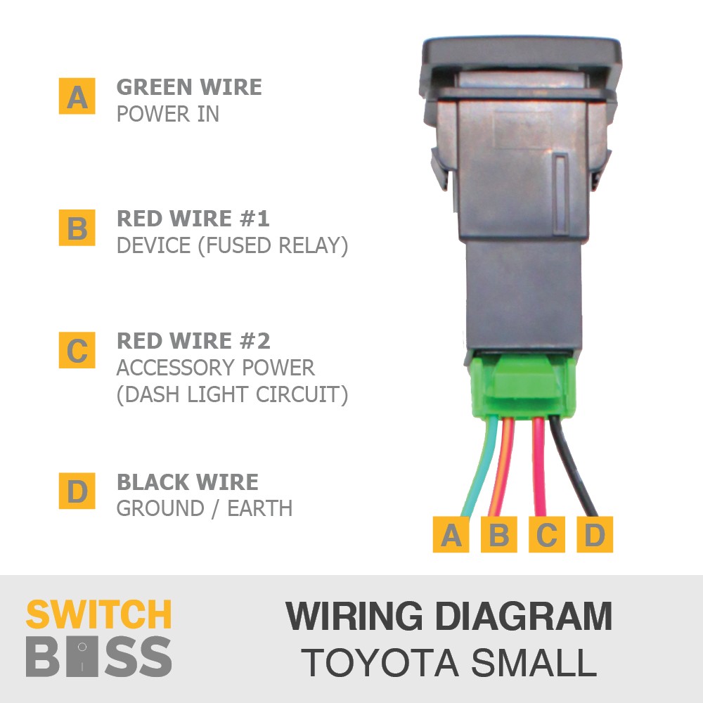 BLUE LED Push Switch 50 STYLES fits Toyota SMALL Replacement Landcruiser Hilux - Image 4