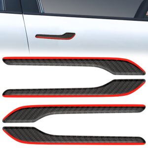 4 Piezas Cubiertas Manija Puerta Decoración Protector Adhesivo Coche Interior-