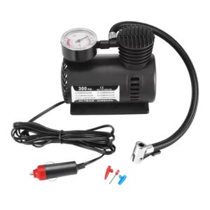 12V Small Car Tire Air Pump Inflator Wired Electric Air Compressor with 39334
