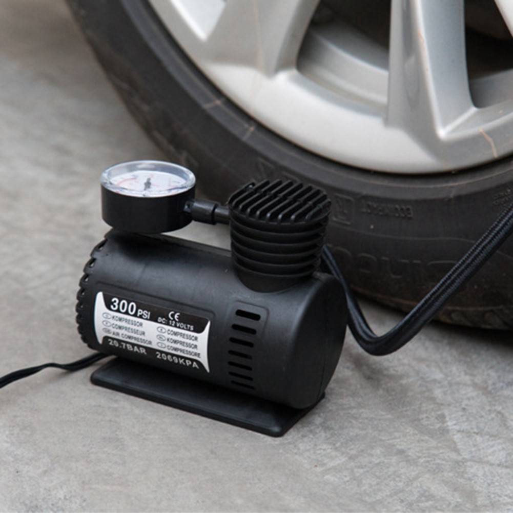 12V Small Car Tire Air Pump Inflator Wired Electric Air Compressor with 39334 - Image 3
