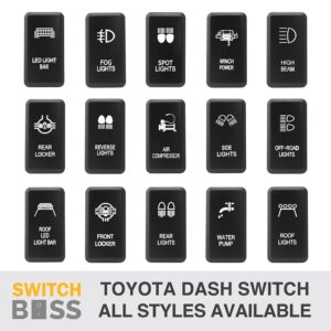 Push Switch GREEN LED 50 STYLES suit Toyota LARGE OEM Landcruiser Prado Hilux