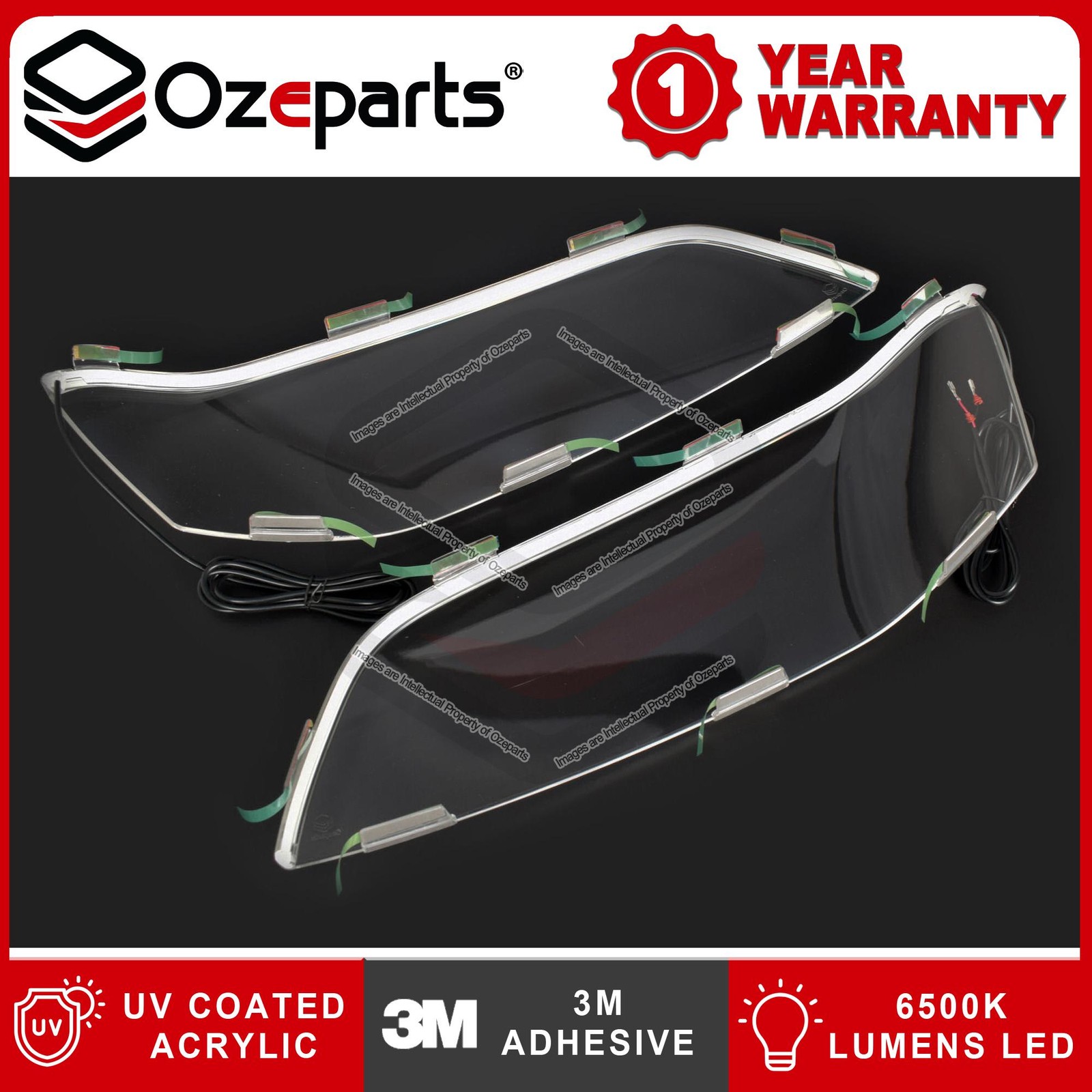 Par de protectores de faros con LED DRL para Holden Commodore VE S1 SV6 SS SSV- - Image 3