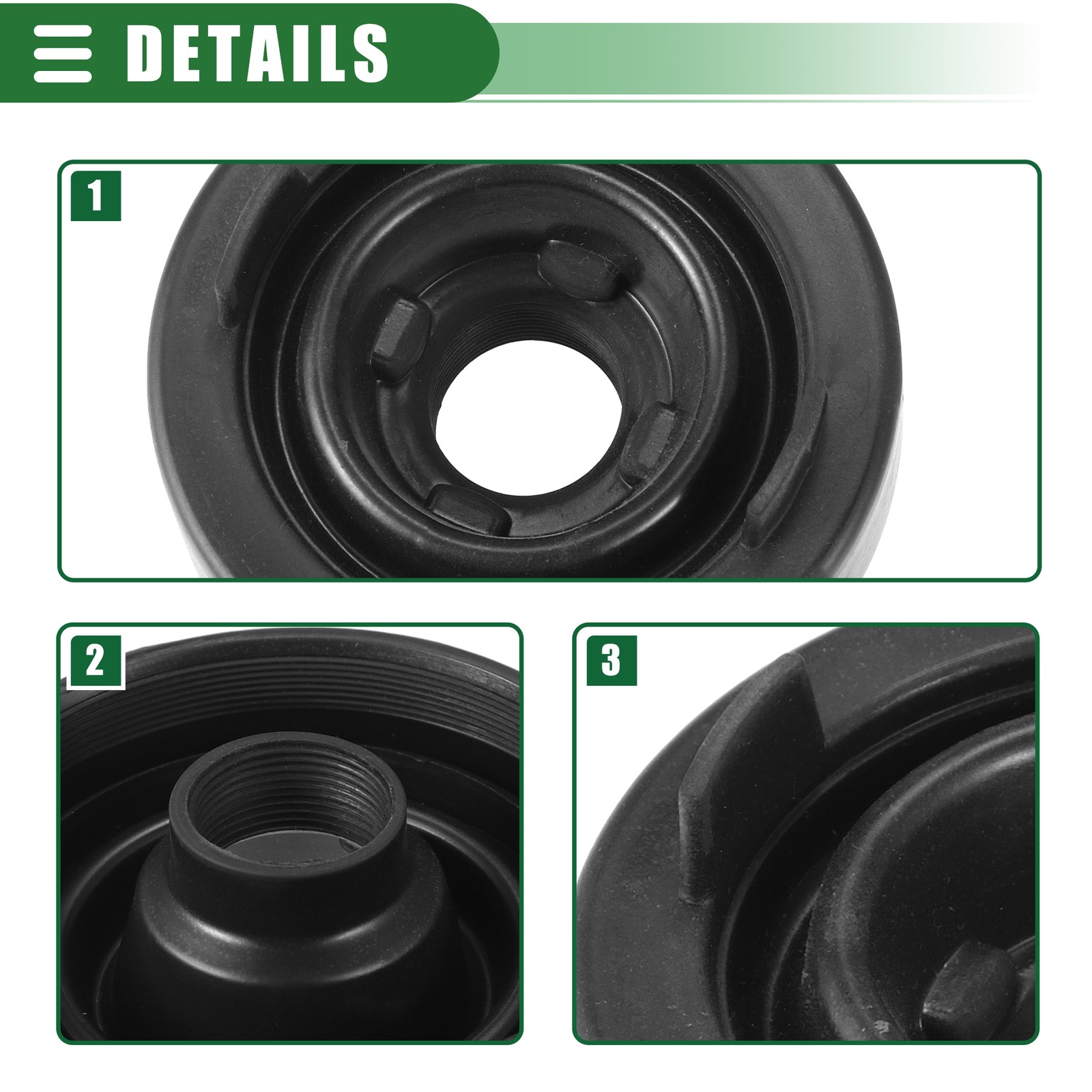 Pieza Universal de 1 Cubierta Antipolvo Faro Automotriz 80mm Goma Negra- - Image 5