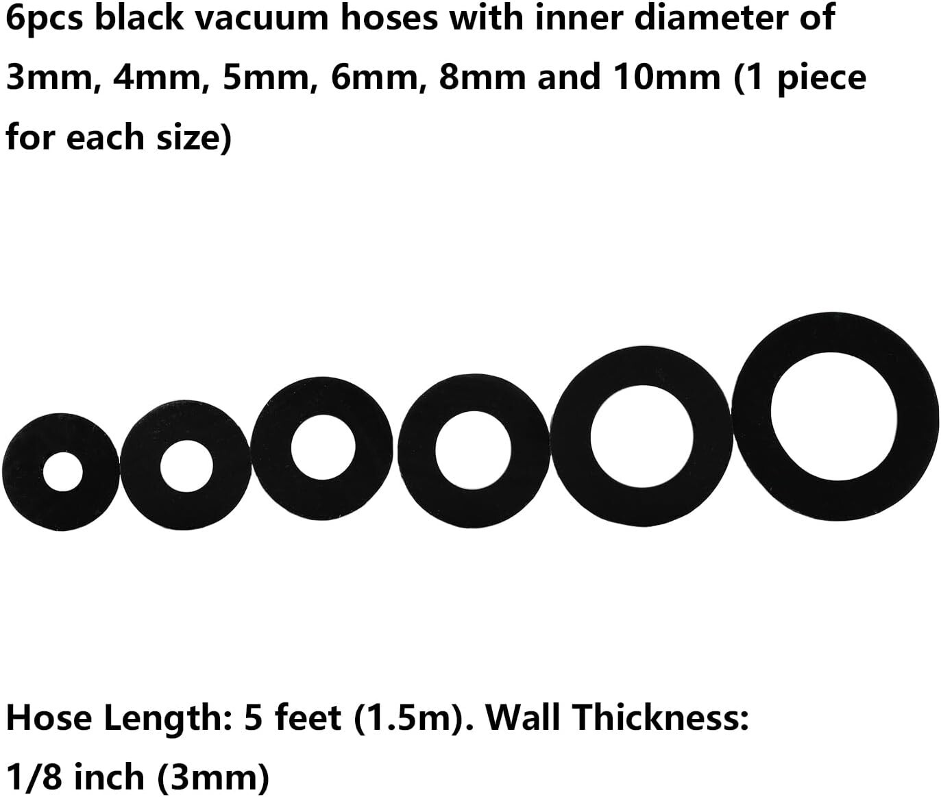 Comprehensive 10FT Silicone Hose Kit: 6PCS for Automotive Air & Water Systems - Image 4