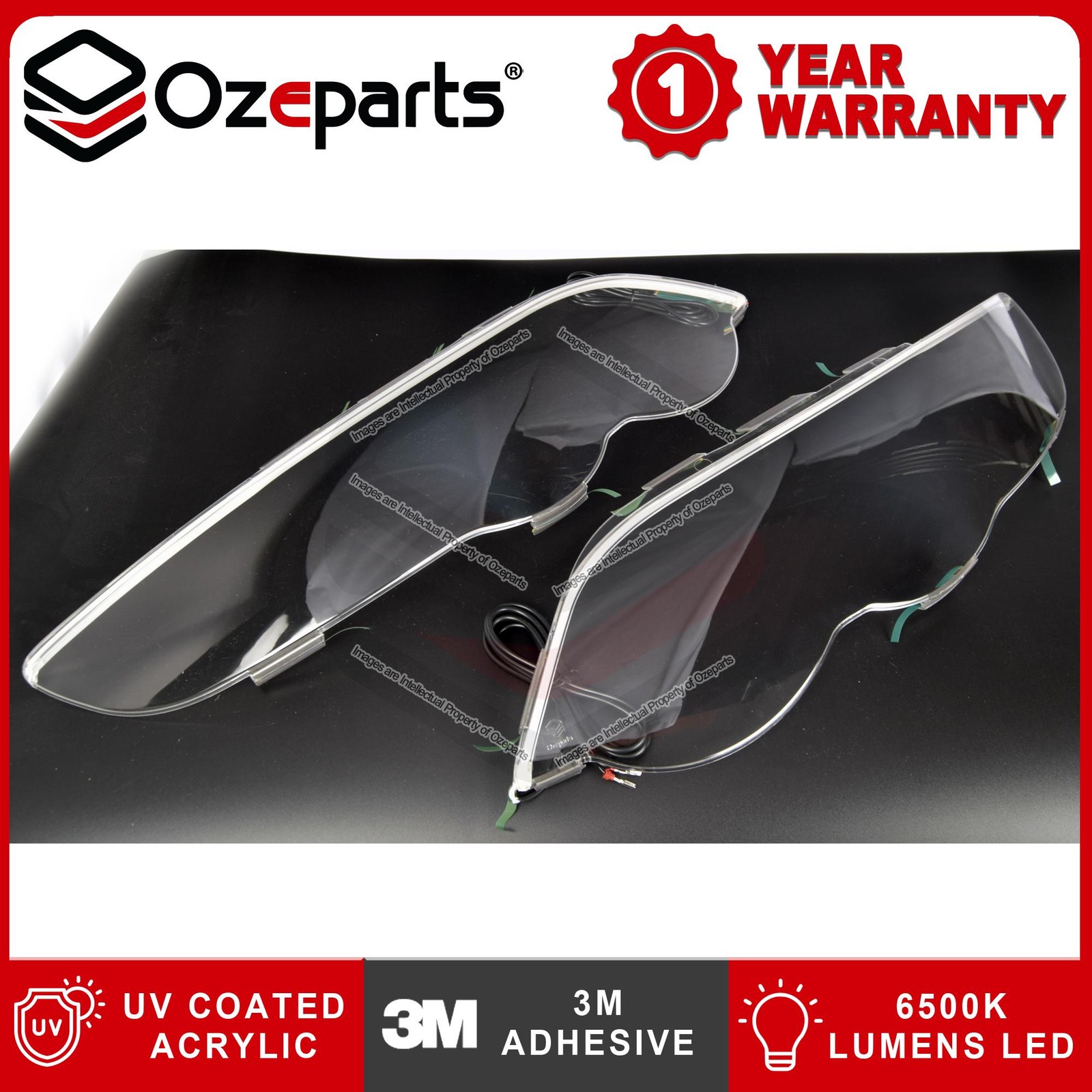 Par de protectores de faros con tira LED DRL para Ford Falcon FG XR XR6 XR8- - Image 2