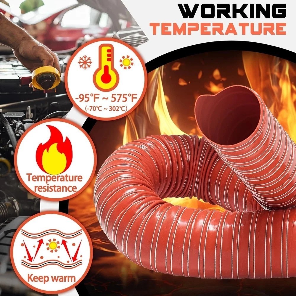 2 in Intake Hose Automotive Air Duct Hose Length 3 Meter (10 Feet) Double-Layer - Image 4