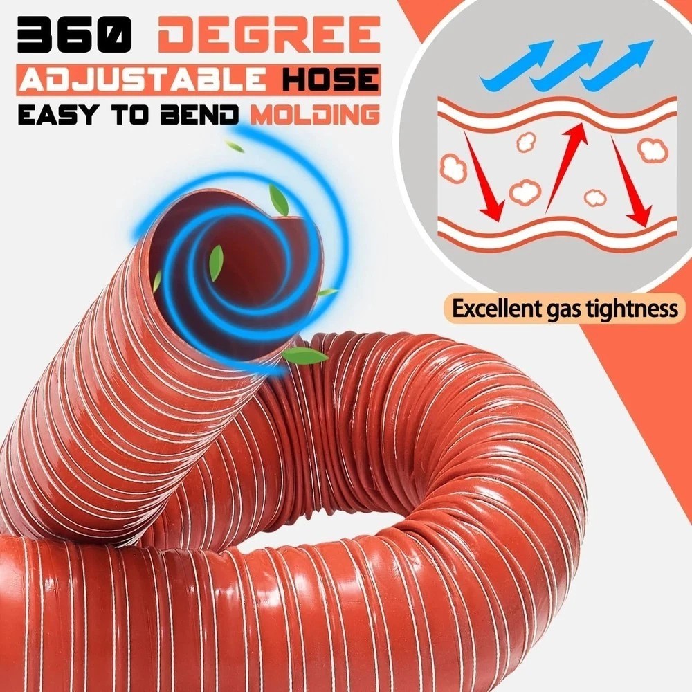 2 in Intake Hose Automotive Air Duct Hose Length 3 Meter (10 Feet) Double-Layer - Image 5