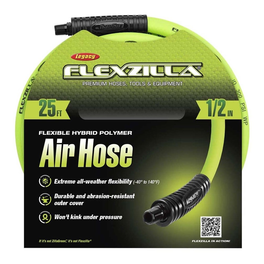 Flexzilla Hfz1225Yw3 Heavy Duty Lightweight Air Hose 1/2" X 25' - Image 2