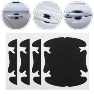 Película protectora de pintura automotriz de fibra de carbono 3D adhesiva para puertas de automóvil 4 piezas-