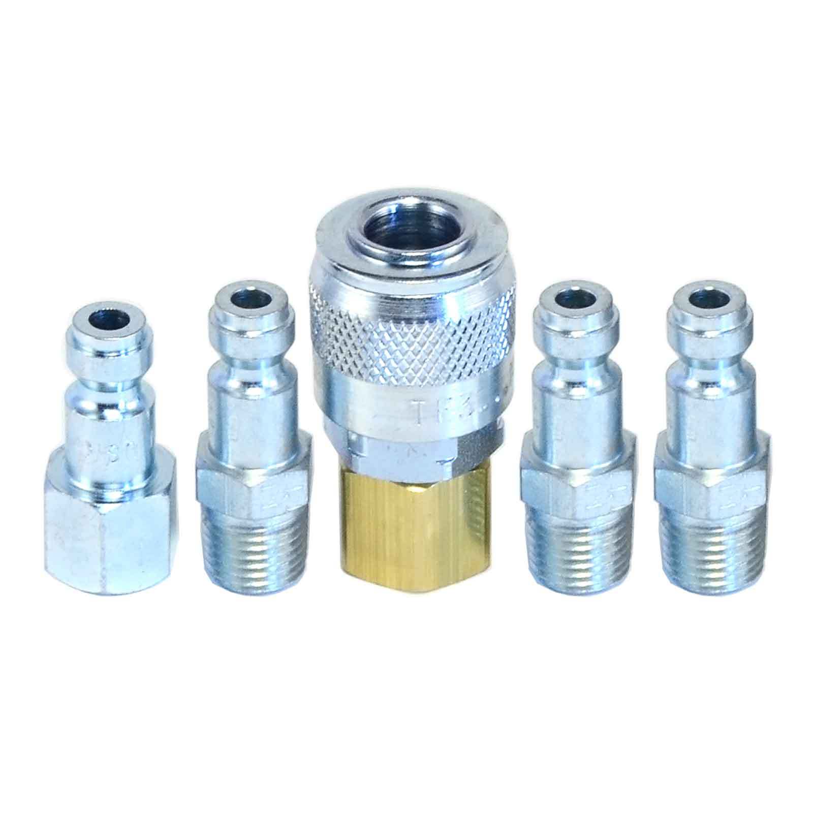 Tru-Flate Automotive Quick Coupler Air Hose Connector Fittings 1/4 NPT T Style