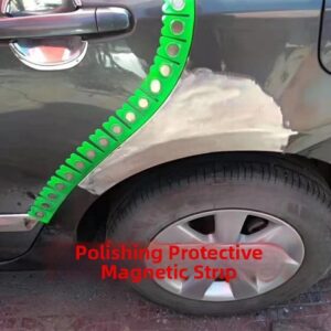 Tira magnética flexible para protección de pintura en aerosol automotriz durante la molienda-