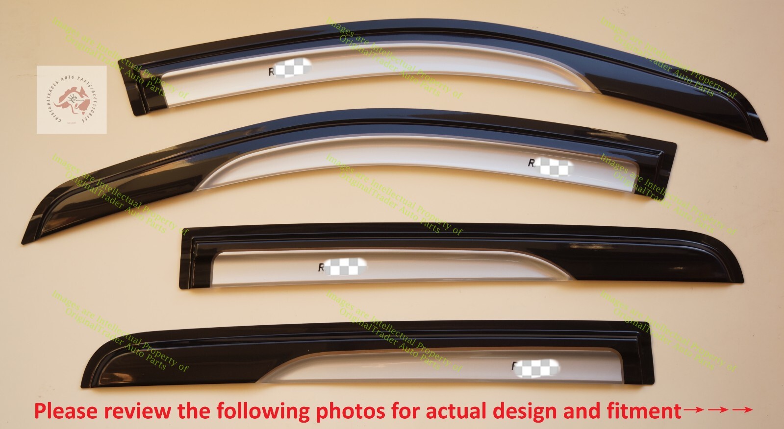 Weather Shields for Ford Ranger PX Series Silver with Black 06/2011-04/2022 - Image 2