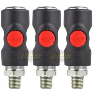 3 Prevost Truflate Air Hose Coupler USI061251 1/4" NPT Automotive Style PrevoS1