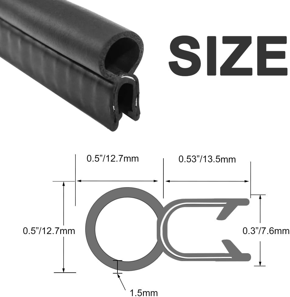 Storystore Puerta Automotriz Desmonteador de Intemperie 20 Ft Coche Goma 20 Ft, Negro - - Image 2