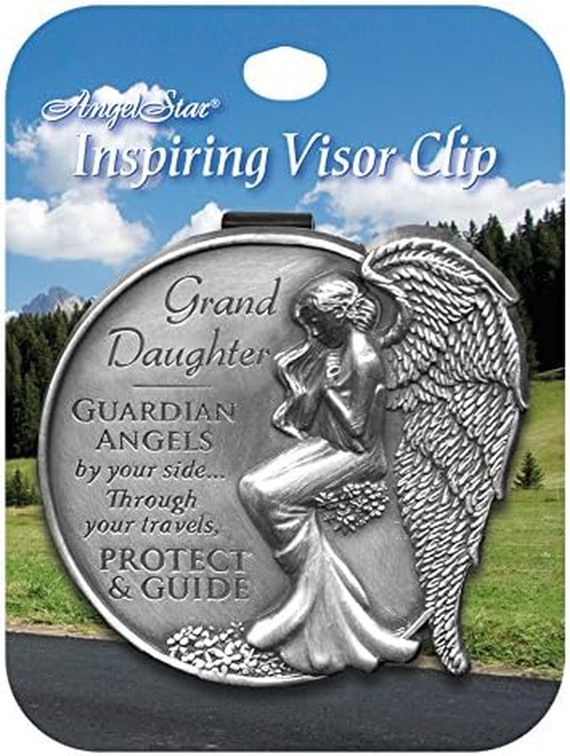 15686 Granddaughter Guardian Angel Visor Clip Accent, 2-1/2-Inch, Grey - Image 3