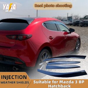 Escudos meteorológicos de lujo 4 piezas protectores contra la intemperie para Mazda 3 BP Hatch 2019 en adelante-