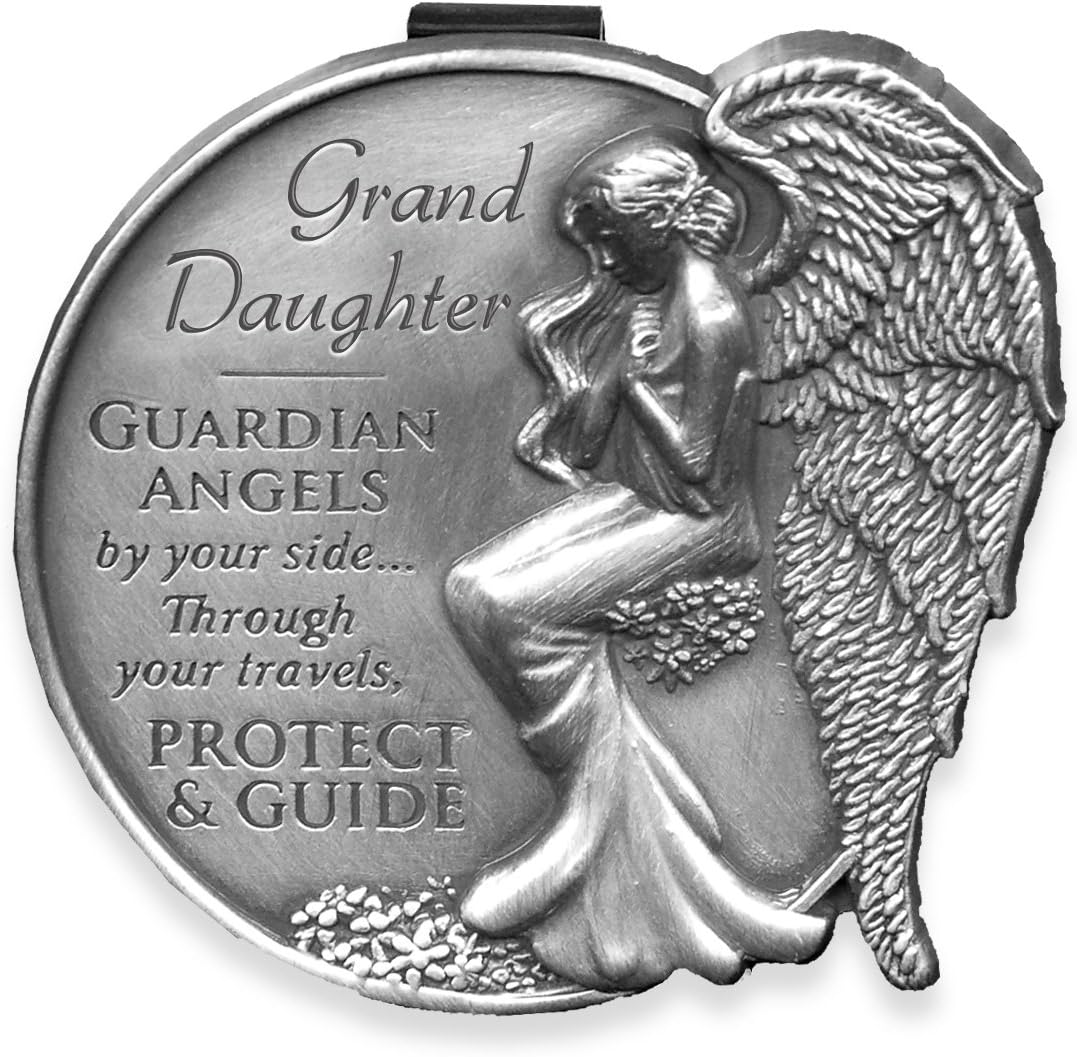 15686 Granddaughter Guardian Angel Visor Clip Accent, 2-1/2-Inch, Grey - Image 5