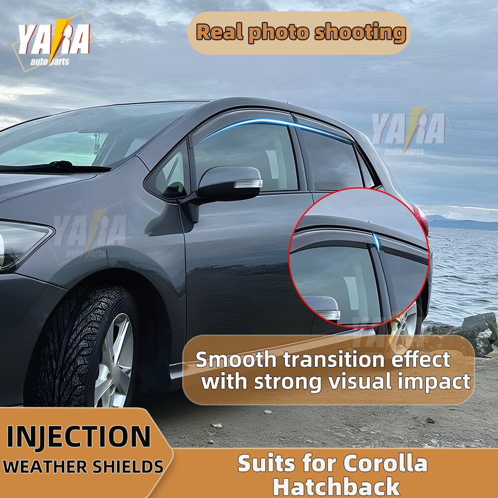Protectores contra el clima de inyección adecuados para Corolla Hatchback 2007-2011- - Image 5