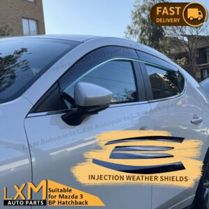 Escudos meteorológicos de lujo 4 piezas protectores contra la intemperie para Mazda 3 BP Hatch 2019 en adelante-