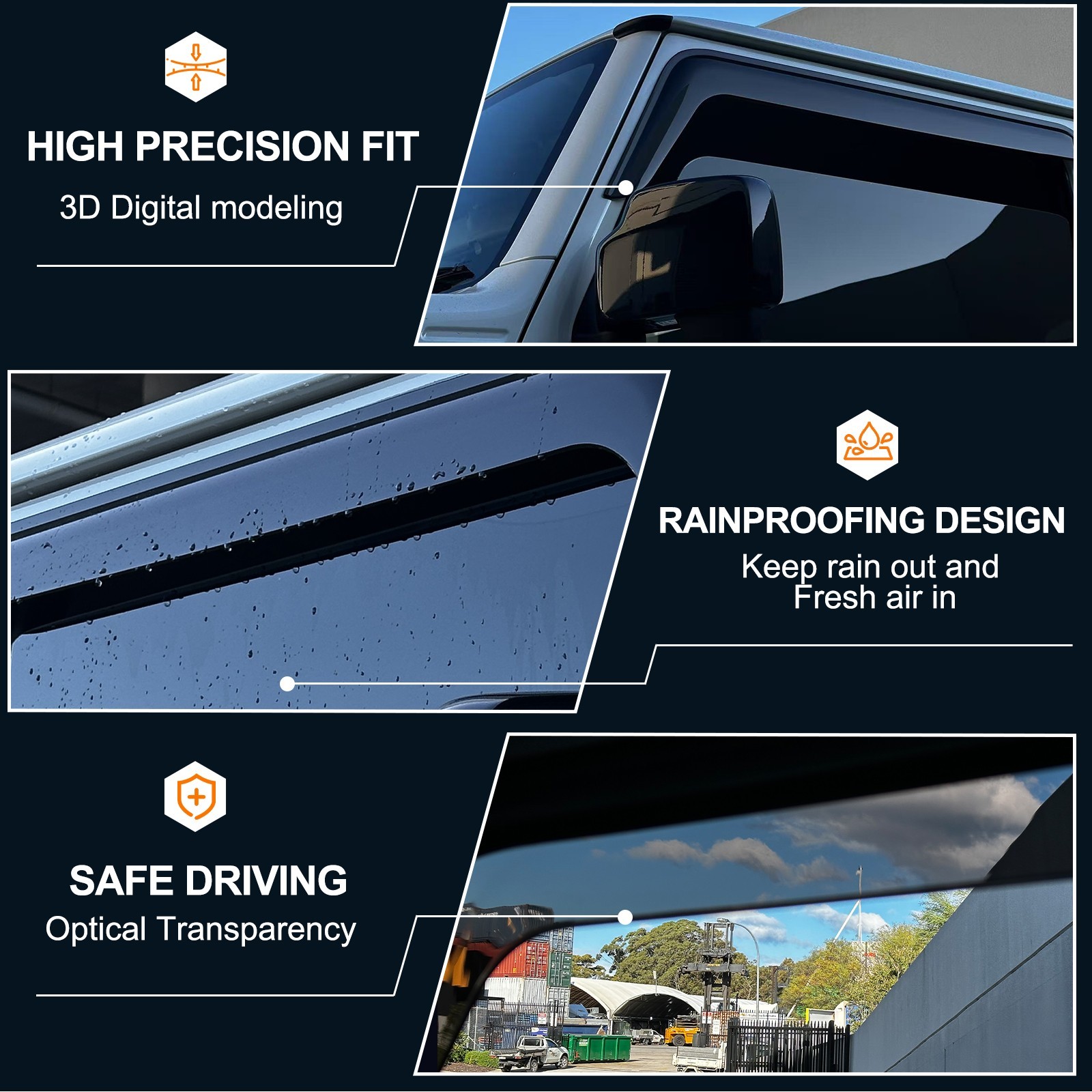 Protectores meteorológicos adecuados para Lexus ES300h 2018-2024 tintados- - Image 4