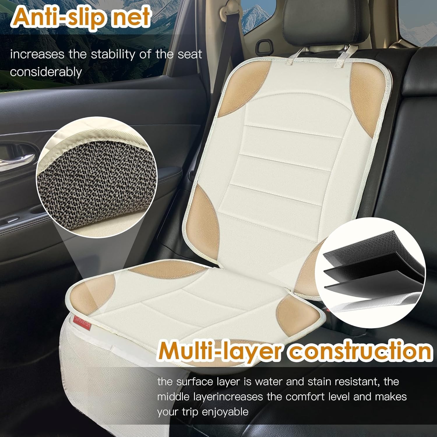 Protector de asiento de coche universal multifuncional - elegante, protector y fácil de usar- - Image 4