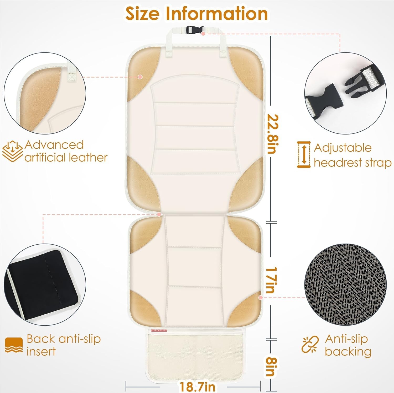 Protector de asiento de coche universal multifuncional - elegante, protector y fácil de usar- - Image 5