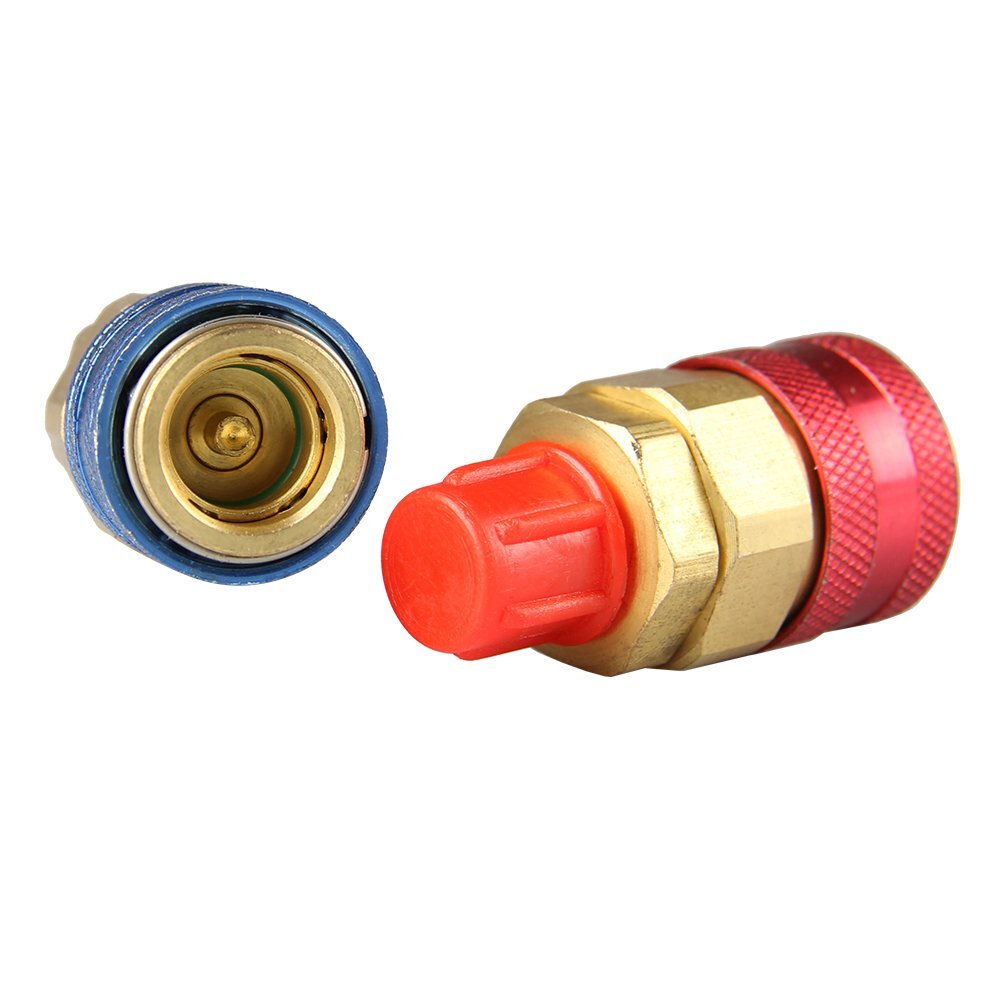 A/C Automotive Air Conditioning Quick Coupler Low High Side Adapter (2pcs) - Image 5