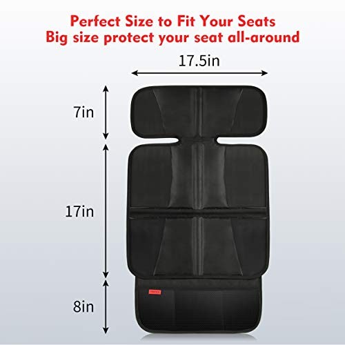 Protector de asiento de coche - Alfombrilla de protección de asiento - Acolchado grueso - Individual negro- - Image 3