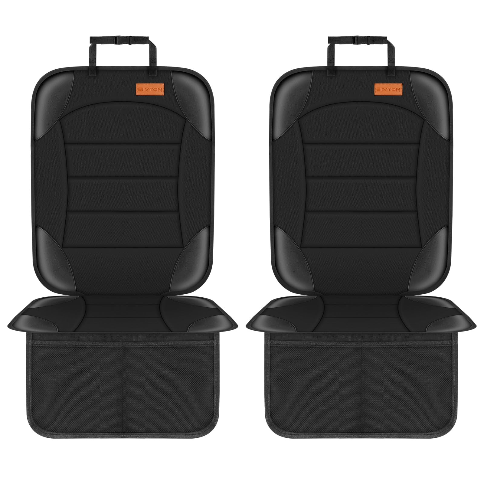 Protector de asiento de coche para cojín de asiento infantil para asientos de cuero y tela, 2 mes...-