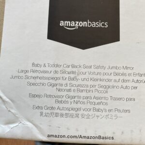 AMAZON BASICS NUEVO - Espejo de seguridad para asiento trasero de coche para bebés y niños pequeños - Trasero y Jumbo-