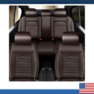 Juego completo de funda de asiento de coche de 5 asientos de cuero para Toyota Tacoma cojín de cuero delantero-