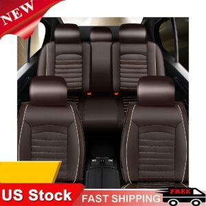 Fundas de cuero para asiento de auto Toyota 2009~2024 5 asientos delantero trasero cojín de cuero-