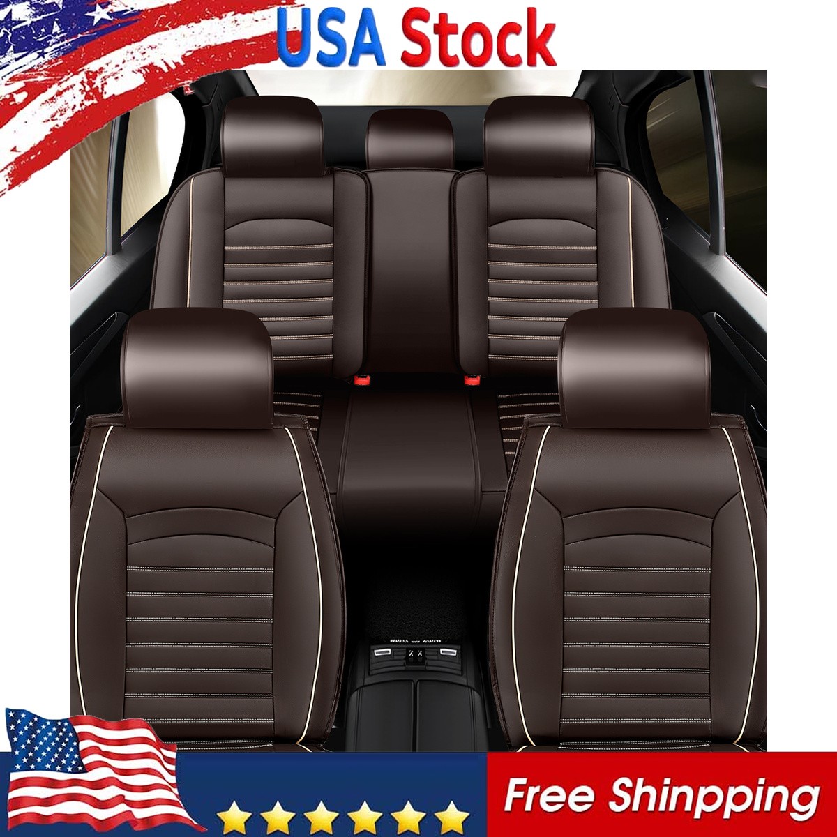 Fundas de asiento de coche para Toyota RAV4 cojín de cuero 5 asientos cuero delantero trasero NUEVO-