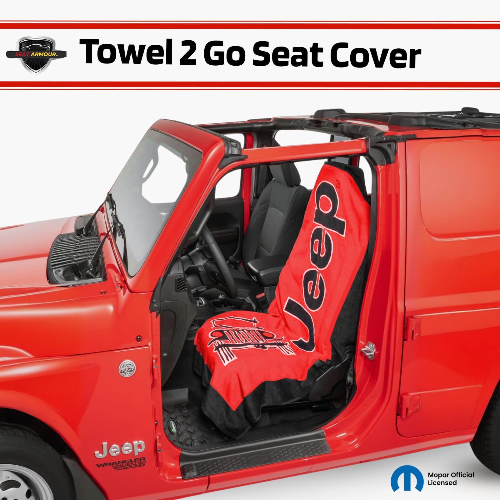 Toalla de asiento Seat Armour Jeep - Toalla Jeep lavable a máquina suave ajuste universal...- - Image 2