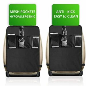 Pack de 2 KICK MATS Protector Asiento Tapizado IMPERMEABLE Calidad Premium-