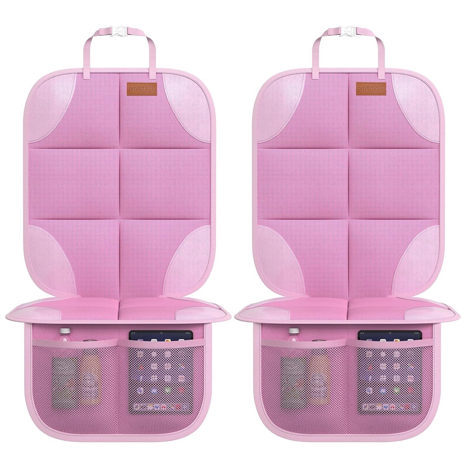 Protector de asiento de coche, paquete de 2 fundas de asiento de coche, protector de asiento debajo del asiento de coche de bebé...- - Image 2