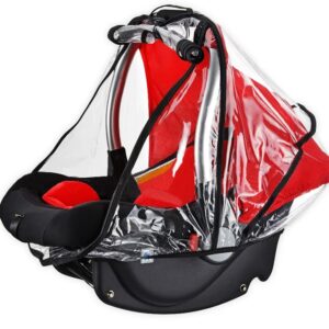 Cubierta de lluvia universal para asientos de coche de bebé protector contra el clima infantil portabebés lluvia...-