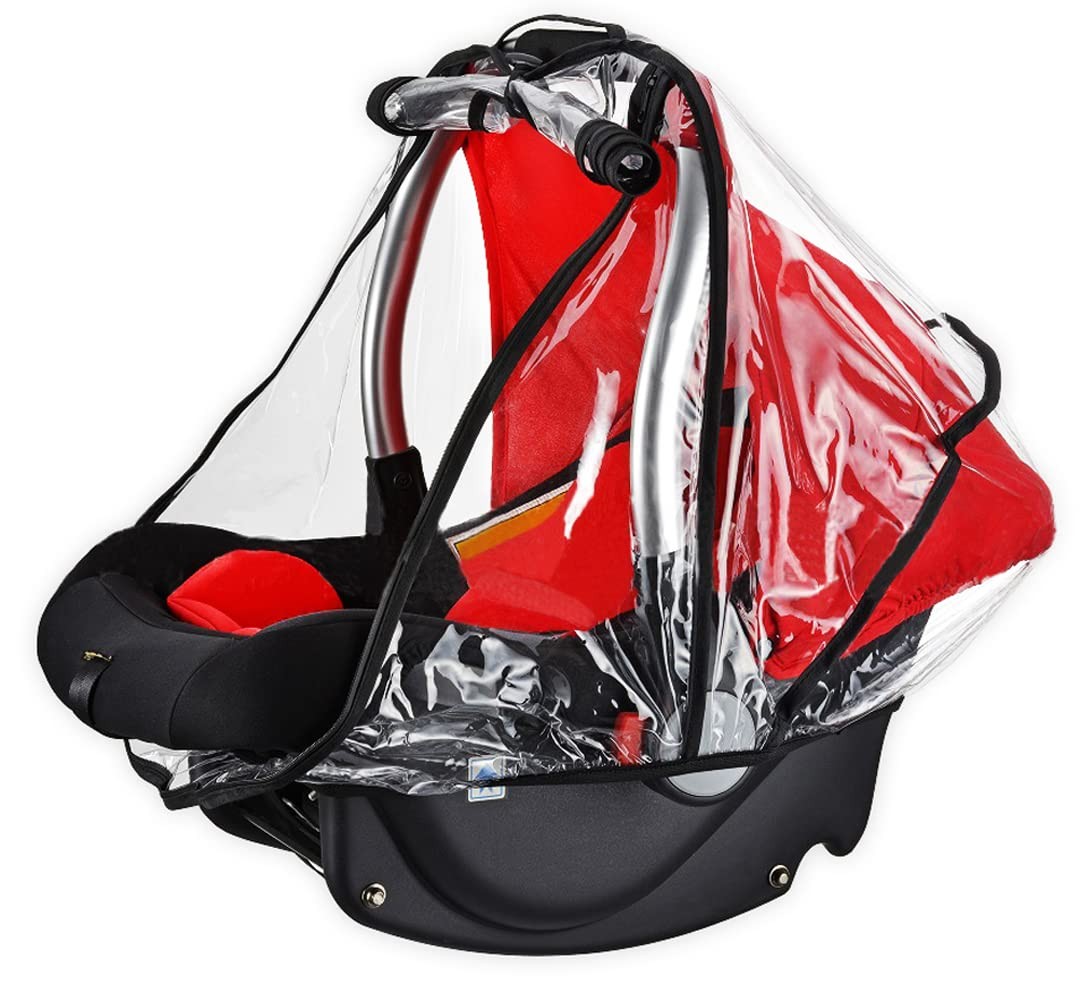 Cubierta de lluvia universal para asientos de coche de bebé protector contra el clima infantil portabebés lluvia...-