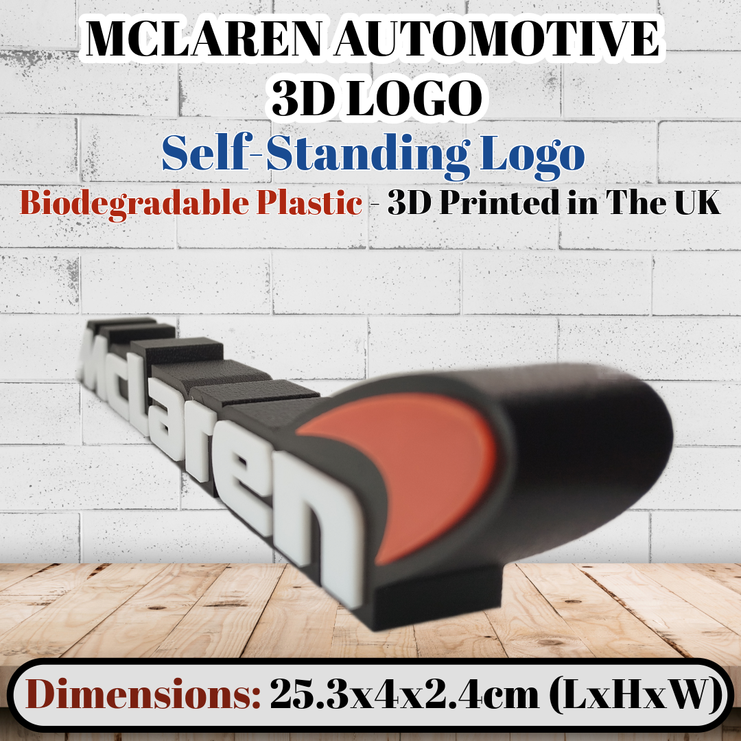 Decorative self standing MCLAREN AUTOMOTIVE 3D logo display, collectors shelves - Image 5