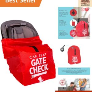 Versátil bolsa de control de puerta para todos los asientos de coche de bebé - Fácil de limpiar y espaciosa, roja-