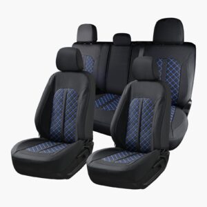 Juego completo de fundas de asiento Truckiipa personalizadas para Ford F150 cuero impermeable automático...-