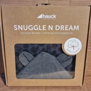 Manta de bebé con capucha 100 % algodón Hauck Snuggle & Dream asientos de coche, cochecitos - gris-