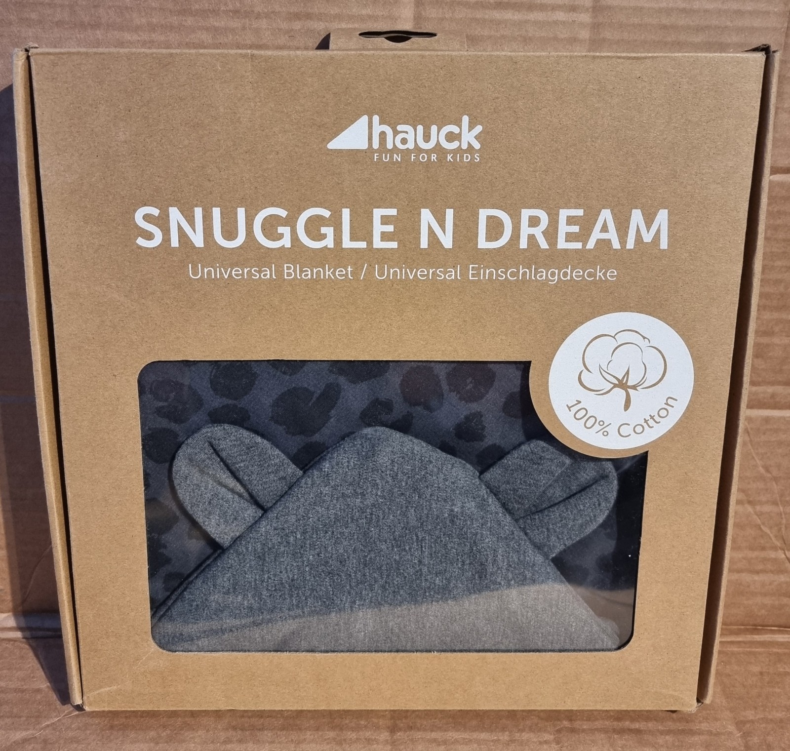 Manta de bebé con capucha 100 % algodón Hauck Snuggle & Dream asientos de coche, cochecitos - gris-