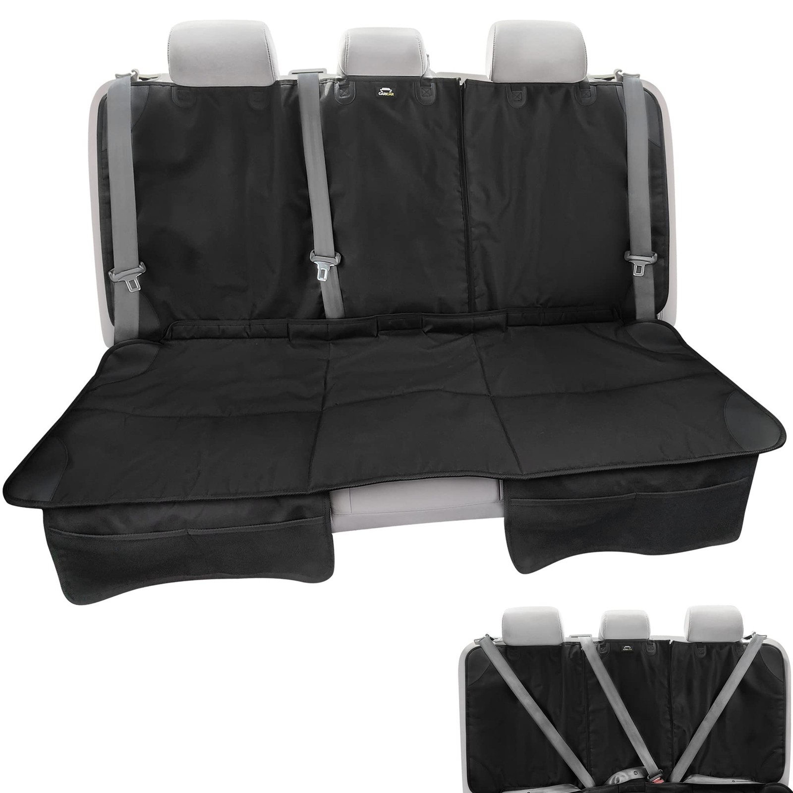Protector de asiento de coche Caricar, debajo de la cubierta de asientos de coche para niños | Impermeable, 3-
