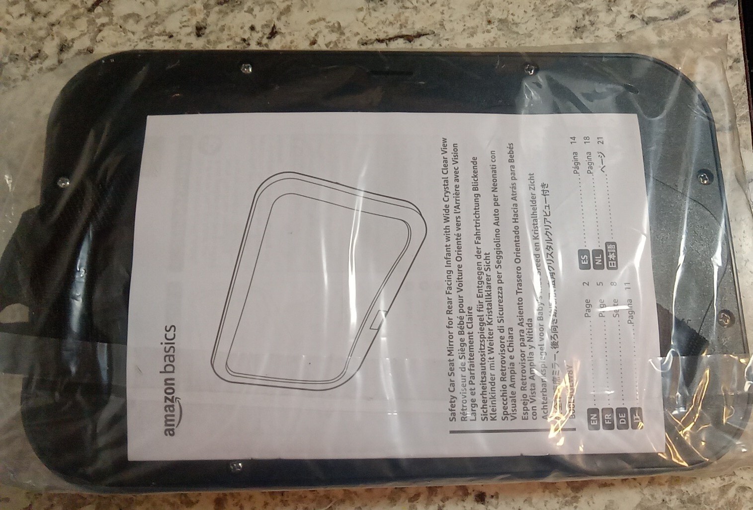 AMAZON BASICS NUEVO - Espejo de seguridad para asiento trasero de coche para bebés y niños pequeños - Trasero y Jumbo- - Image 2
