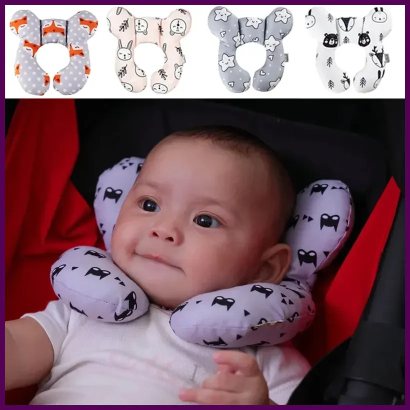 Nueva Almohada Protectora para Bebé Asiento de Coche de Viaje Cabeza Cuello Soporte Almohadas Recién Nacido-